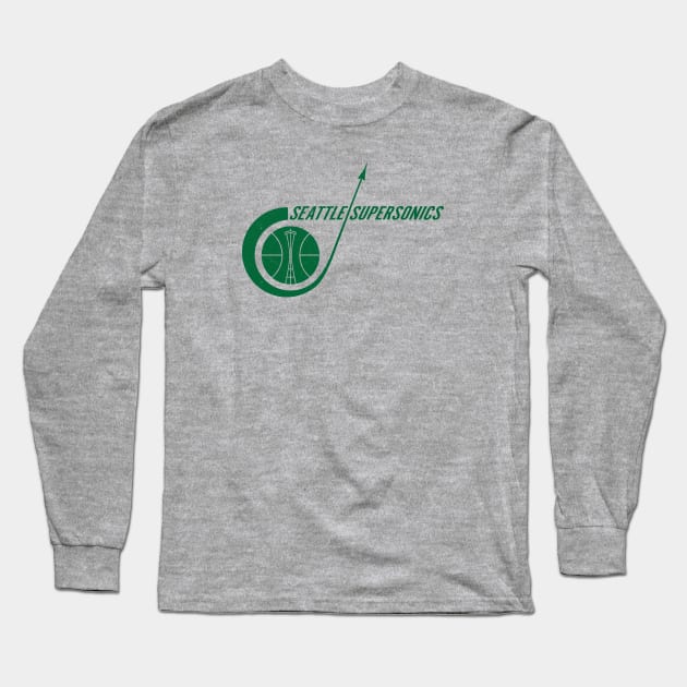 Historic Seattle Basketball Long Sleeve T-Shirt by LocalZonly